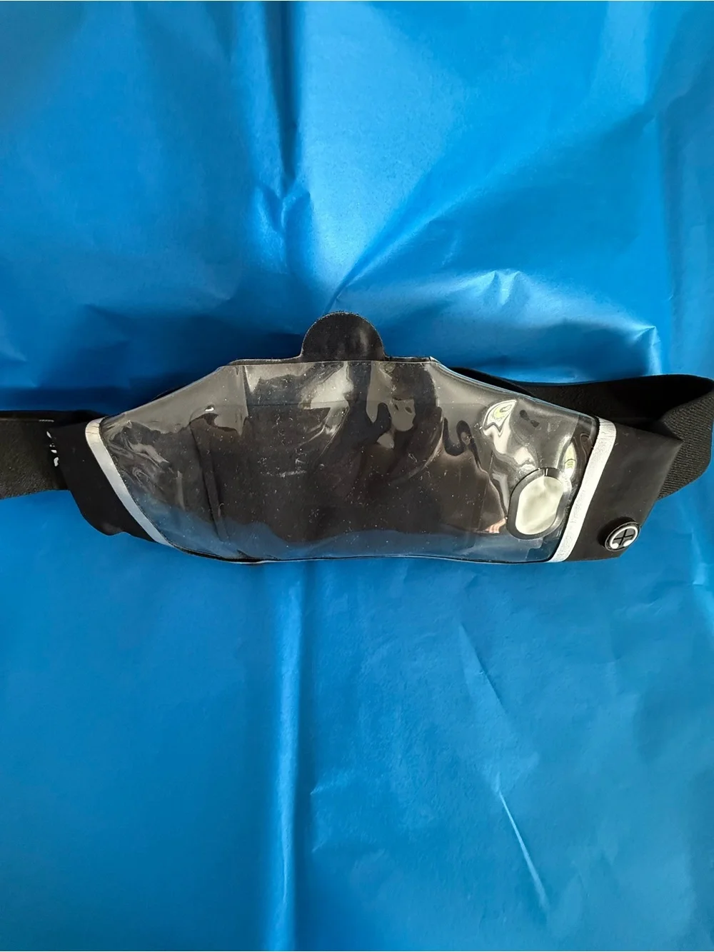 Black Waterproof Running Belt with Clear Phone Window